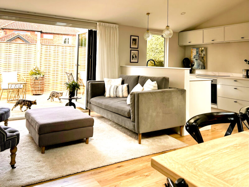 Living area of garden annexe