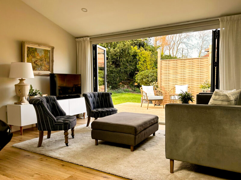 Living area of garden annexe